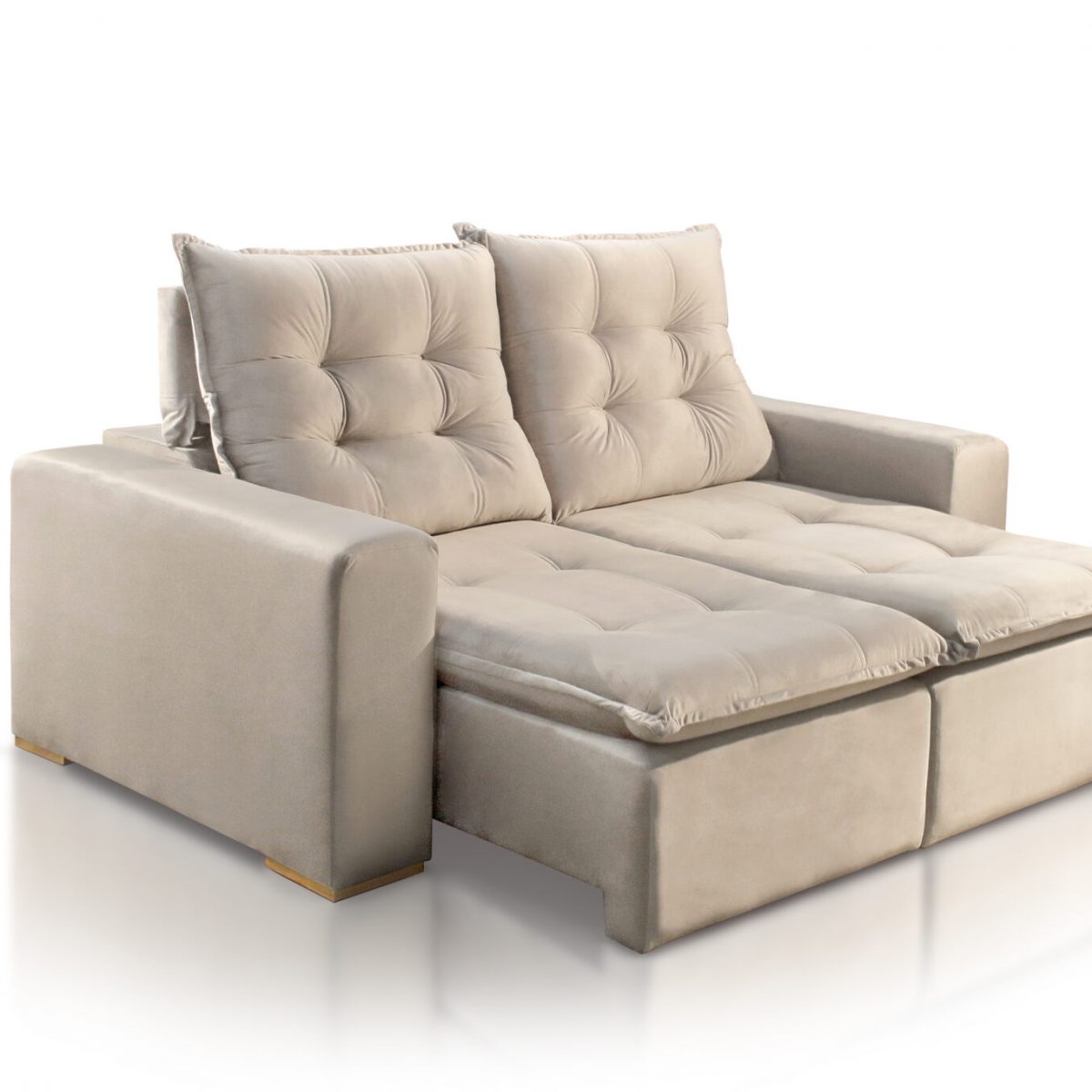 SOFA RETRÁTIL E RECLINÁVEL CURITIBA 200cm Riolu Móveis